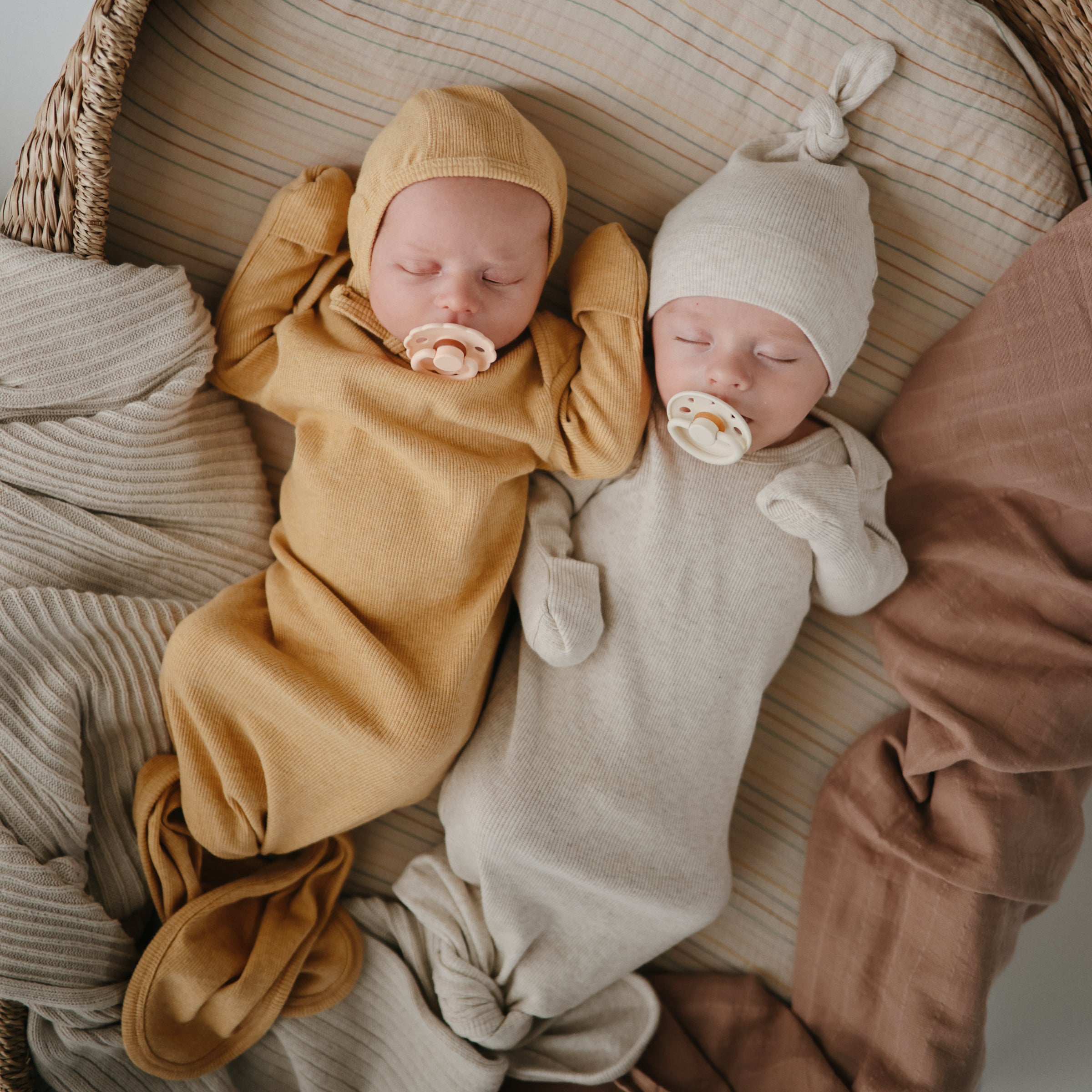 Image of Ribbed Baby Bonnet